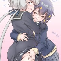 anime manga kissing breast squeeze
