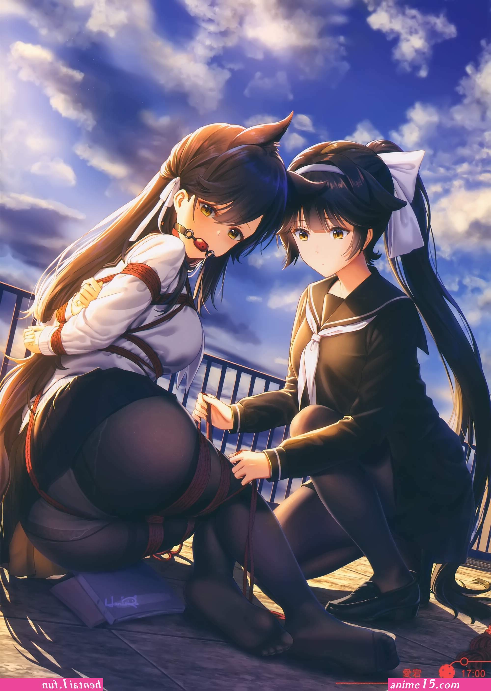 anime pantyhose shibari comic