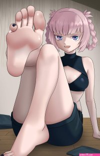 anime feet on dick