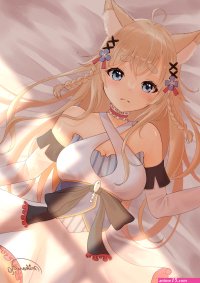 anime blonde breast