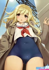 tsurusaki takahiro high school fleet sugimoto sango cameltoe school swimsuit seifuku swimsuits