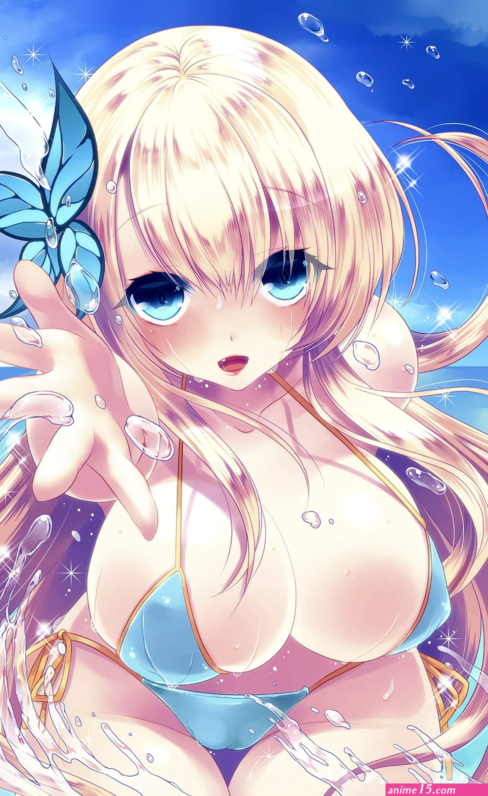 Wallpaper : illustration blonde anime blue eyes big boobs cartoon bikini Boku wa Tomodachi ga Sukunai Kashiwazaki Sena mangaka 2083x3394