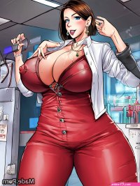 Porn image of bimbo big ass comic natural tits pawg looking at viewer gigantic boobs created by AI