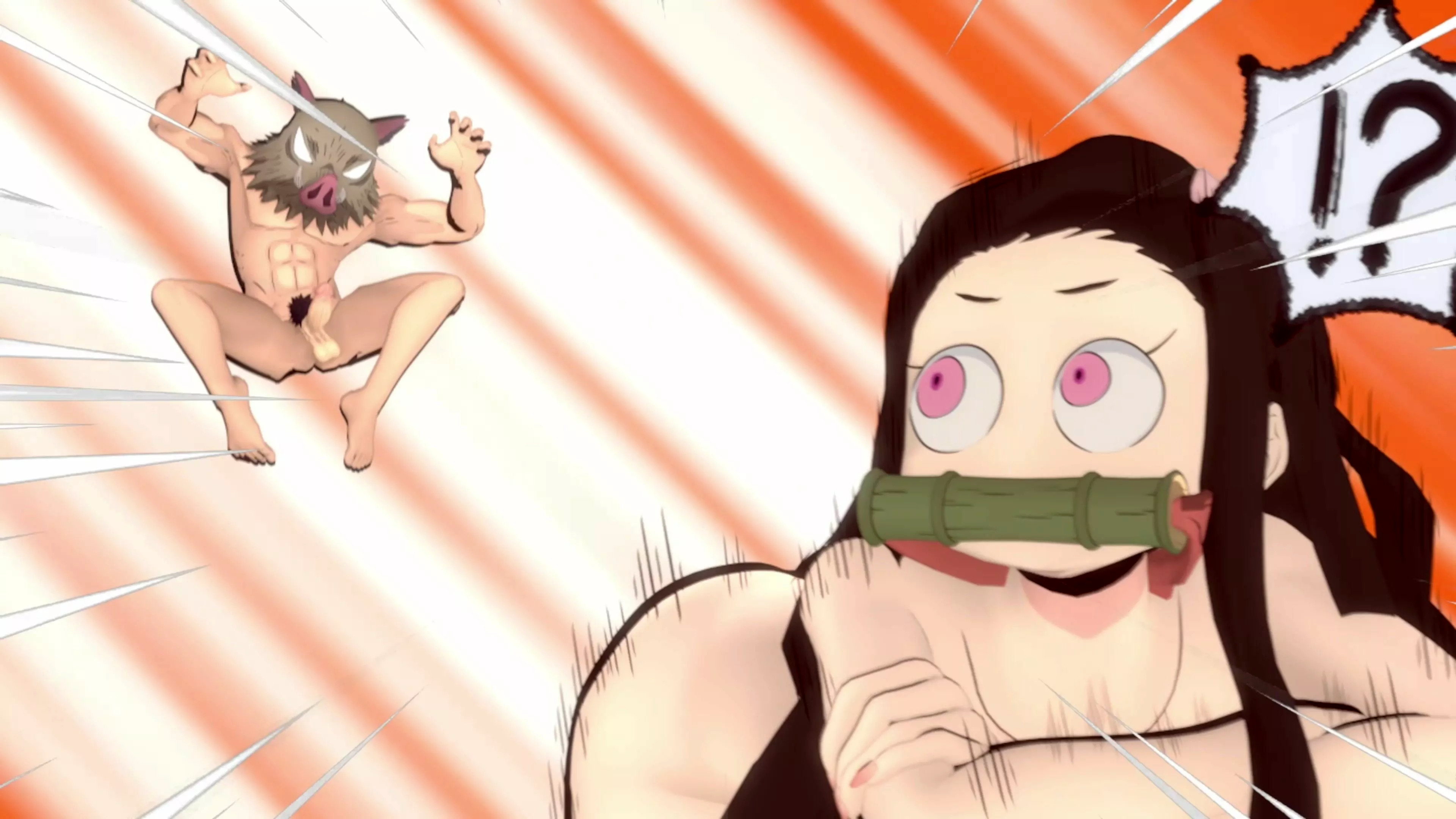 Nezuko getting fucked in the ass at demon slayer hotsprings! 4K