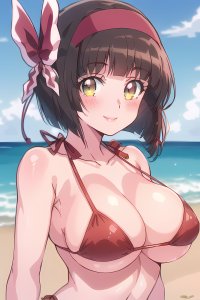 Beach Bikini Mio -Tsukimichi Moonlit Fantasy- by DuckLabz on DeviantArt