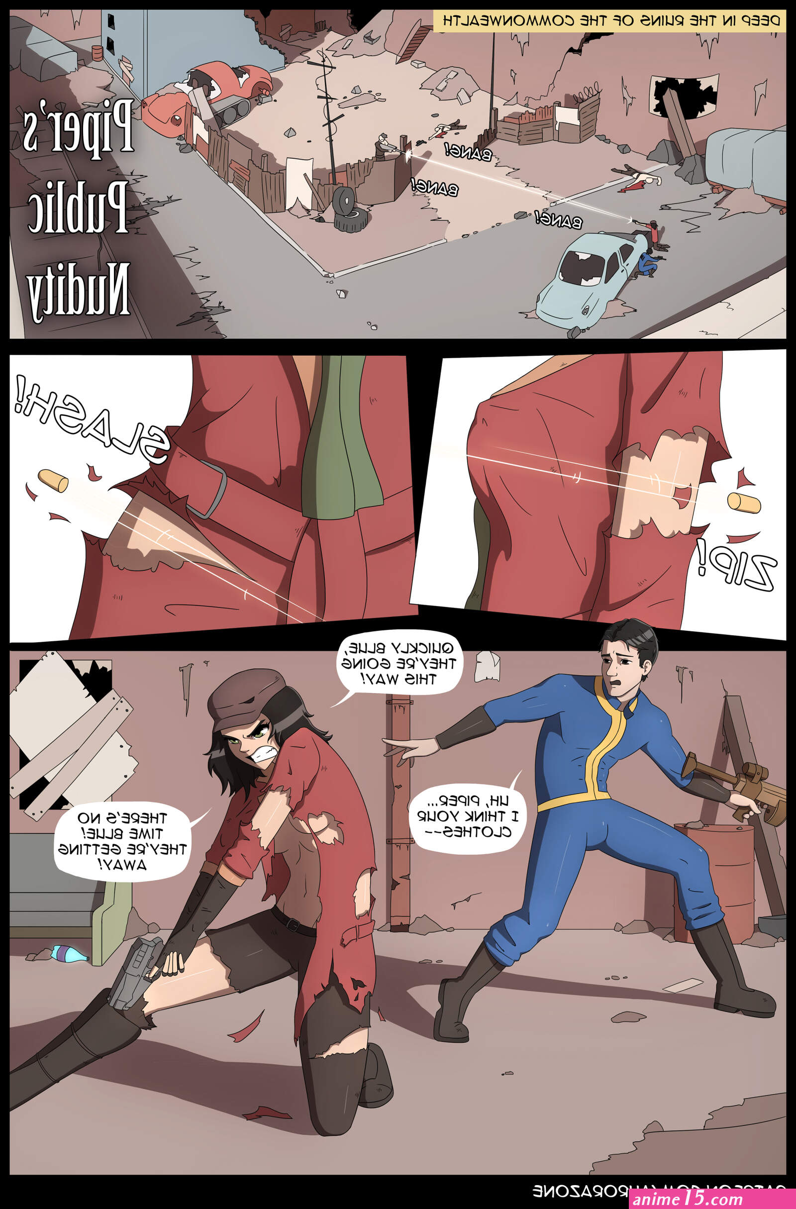 Pipers public nudity fallout porn comic by aurora zone. Exhibitionism porn comics.