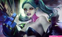Rebecca Cyberpunk: Edgerunners Wickellia green hair long hair Cyberpunk: E