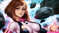 587629 3840x2160 Short Hair Purple Eyes Smile Boku no Hero Academia Brown H
