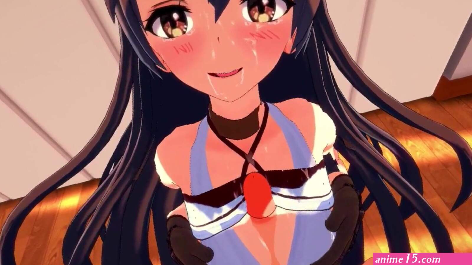 Girl from anime porn game nicely drilled after giving blowjob