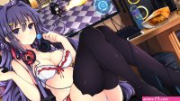 Wallpaper : anime girls bra panties knee highs computer headphones Guns GirlZ Raiden Mei Houkai Gakuen purple hair purple eyes thigh highs underwear ribbon cleavage room 3172x1784