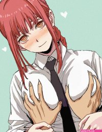 Anime touch boobs
