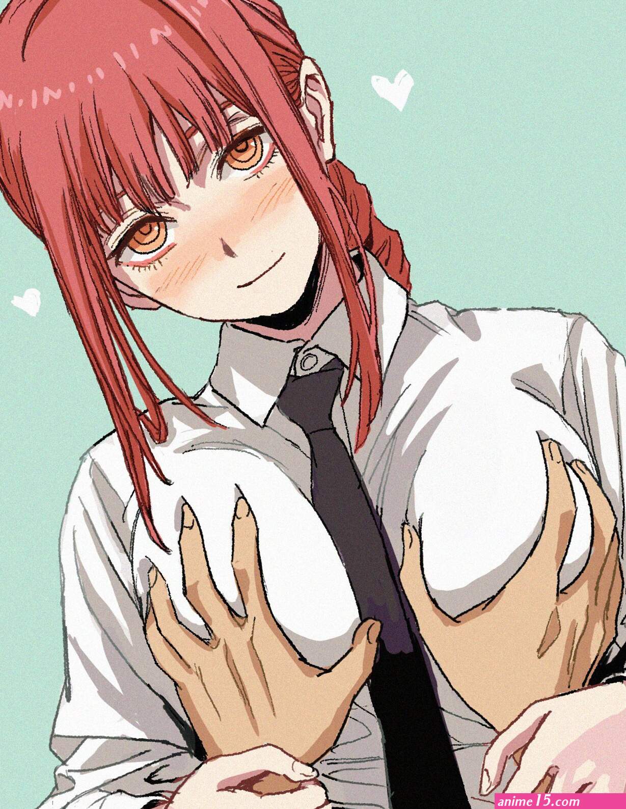 Anime touch boobs