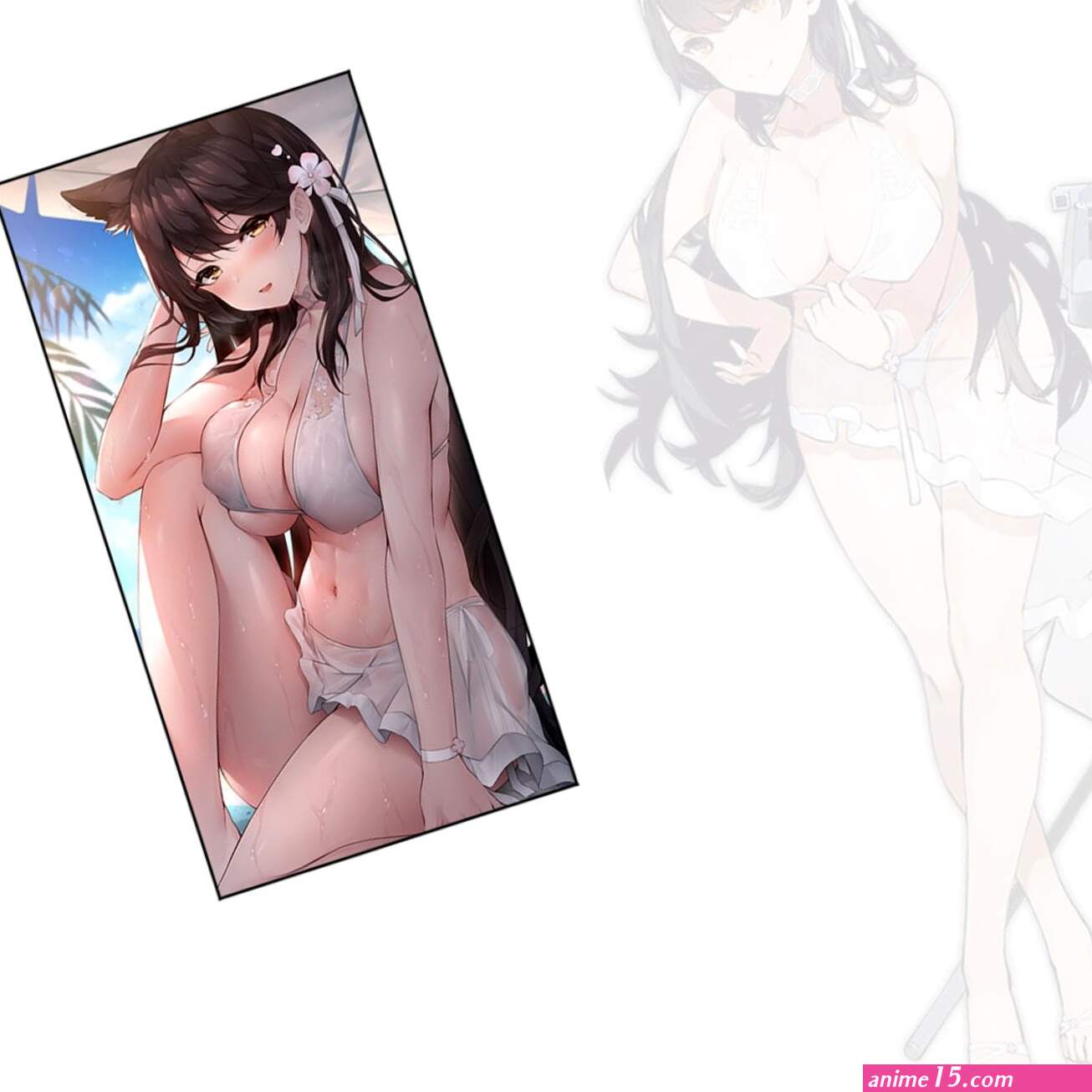 : ZEKYGPP Beach Towels Azur Lane Atago Anime Beach Towel Fast Drying Towel Anime Bath Towel : Home Kitchen