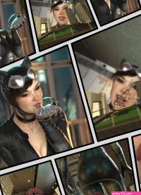 PsyShack3D on X: Cat Toy Arkham Knight Catwoman my favorite Catwoman design and a smol city Tried out making a comic book style page I think its appropriate Uncompressed download: