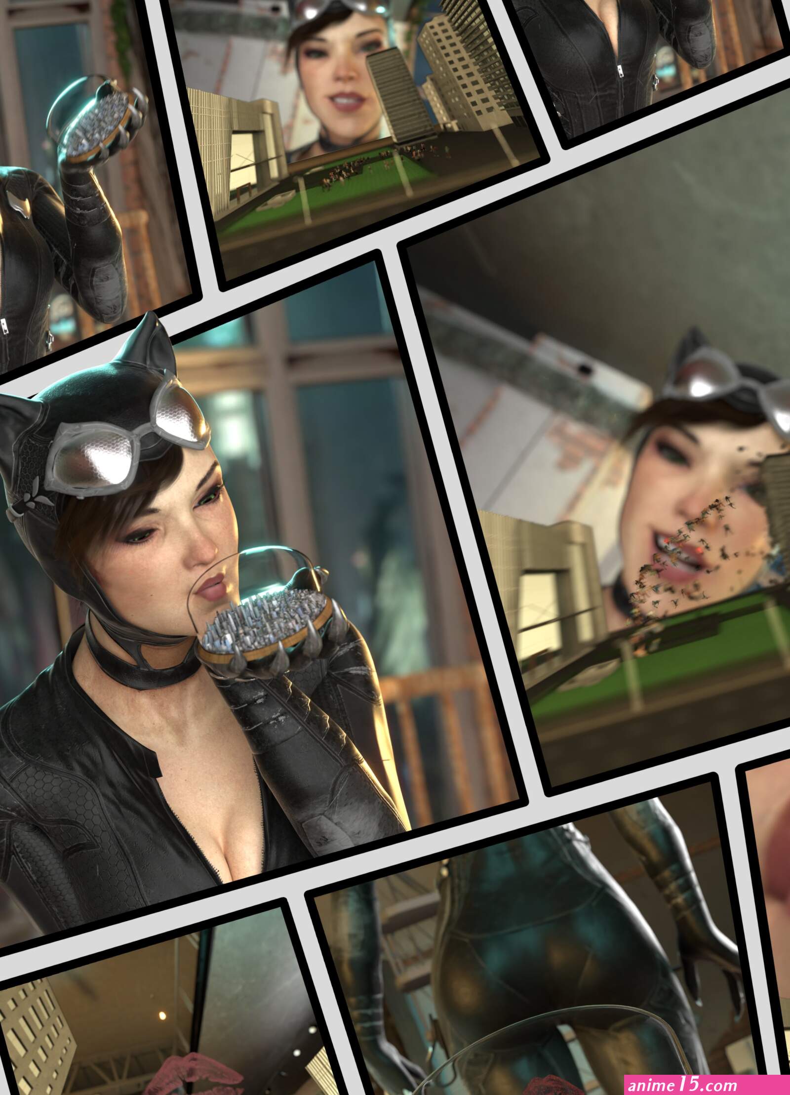 PsyShack3D on X: Cat Toy Arkham Knight Catwoman my favorite Catwoman design and a smol city Tried out making a comic book style page I think its appropriate Uncompressed download: