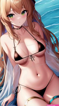 Beauty in MicroBikini At the Beach by F3lchocobo on DeviantArt