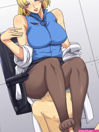 Akagi Ritsuko Facesitting On Shinjis Face and Rimjob For Him In Nylon Pantyhose