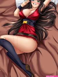Porn image of mid-length hair black hair fully clothed tribbing portrait anime flashing created by AI