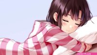 Sleeping anime girl
