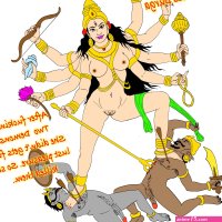 Goddess Durga Slut with Two BBC Demons