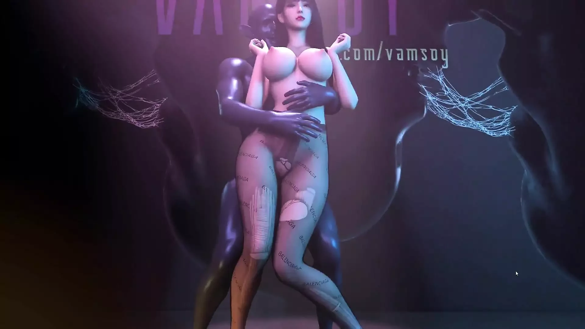 3D Hot Asian Anime MILF Naked Her Huge Boobs got Fucked in the Bar