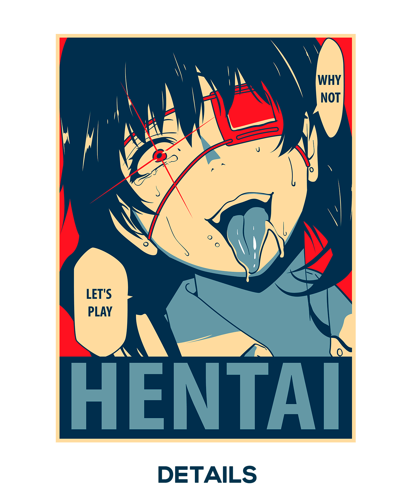 Ahegao face t-shirt anime and manga funny poster :: Behance