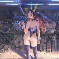 Wallpaper Girl ass war fan art army girl Anime Ero girl and gun amatiz for mobile and desktop section resolution 3360x2376
