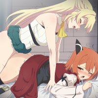 sincos slime taoshite 300-nen shiranai uchi ni level max ni nattemashita aizawa azusa laika slime 300 futanari horns no bra nopan pantyhose pussy juice sex skirt lift yuri