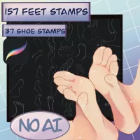 194 Feet and Shoe Pose Stamps for PROCREATE! Ultimate Pose Pack for Your Drawing Needs. Great for Anime and Realistic Art.