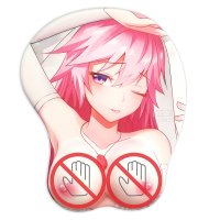 TUOTANG Anime Girl 3D Boob Mouse pad with Wrist Rest Support Keeping Relief Your Wrist Away from Pain Uncensored Large Oppai Breast Mice mat Pink Yaeemp0707 in Oman