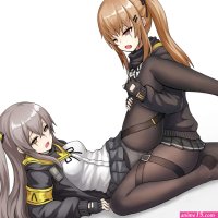 implied sex lesbians tribbing long hair two women anime girls UMP45 Girls Frontline Girls Frontline UMP9 Girls Frontline yuri white background scars panties pantyhose