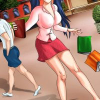 Adorable anime shemale has steamy sex with random boy in the school yard